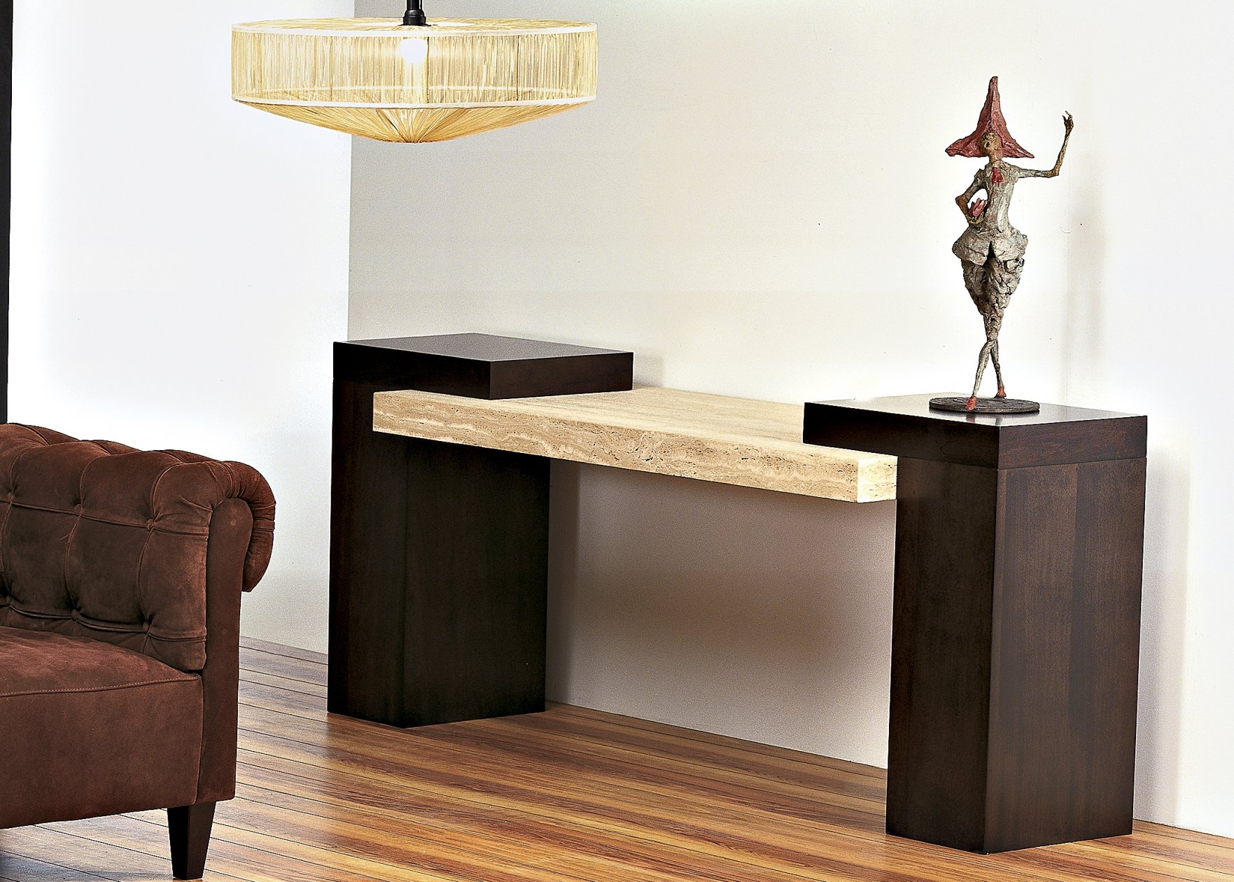 Stone store console table